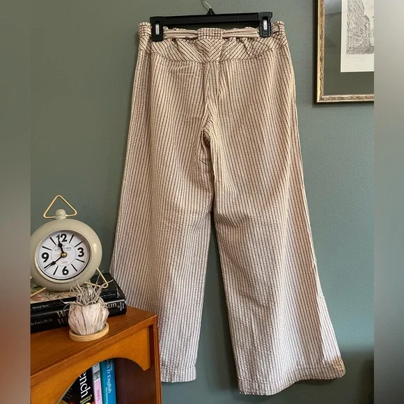 Lilka Seersucker Wide Leg Pants, Anthropologie - Picture 4 of 9